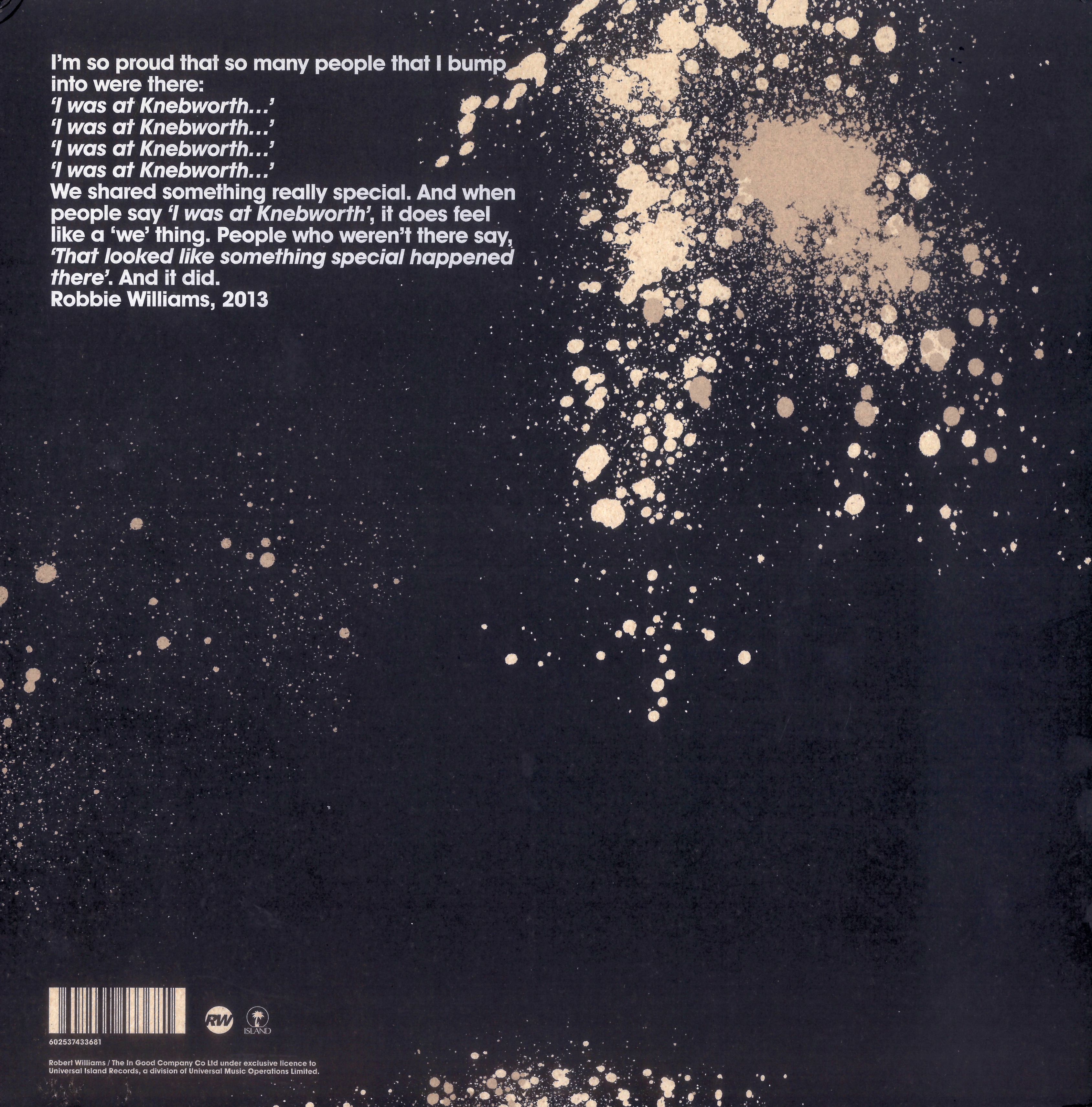 Robbie Williams  Live At Knebworth : Back